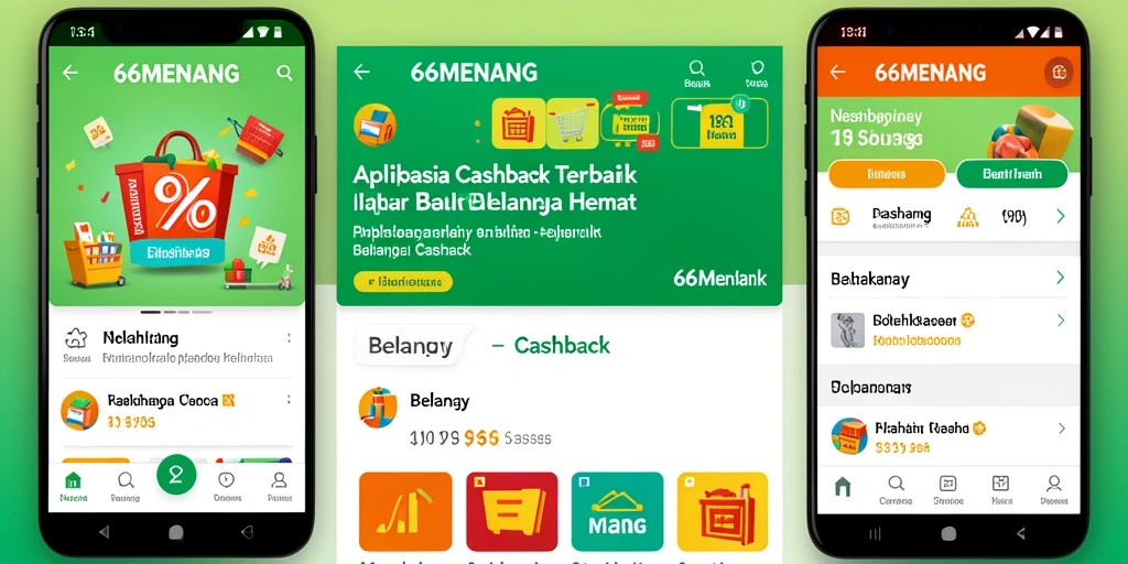 Tampilan antarmuka aplikasi Cashback 66MENANG yang mudah digunakan.