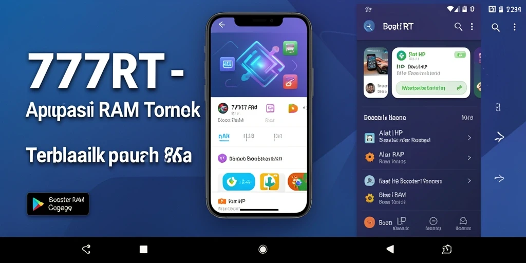 Tampilan antarmuka aplikasi 777RT dengan fungsi Booster RAM yang efektif.