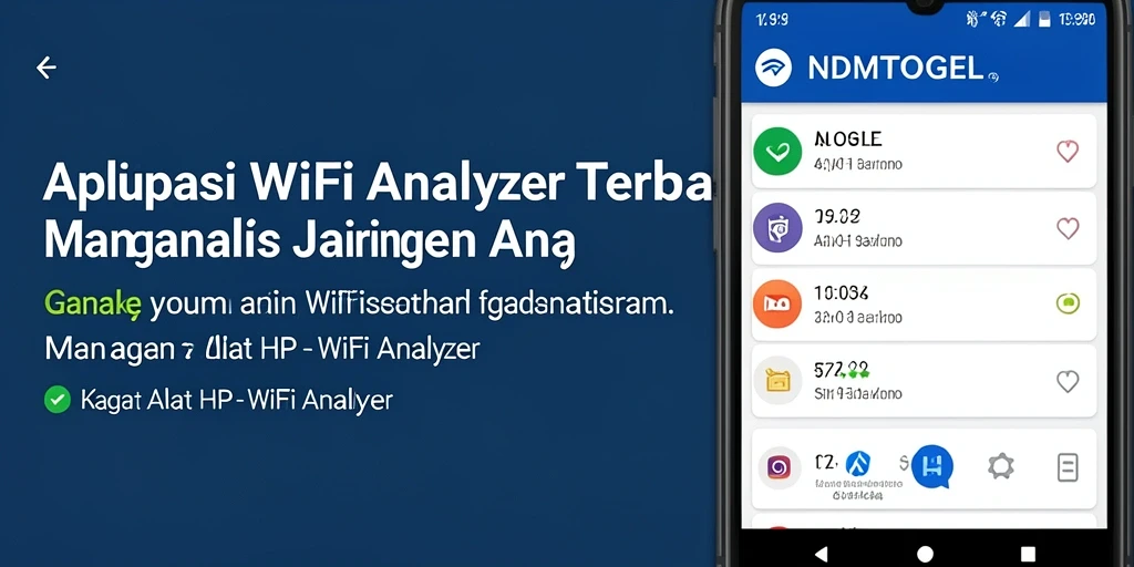 Tampilan antarmuka aplikas WiFi Analyzer NDMTOGEL yang jelas dan informatif.