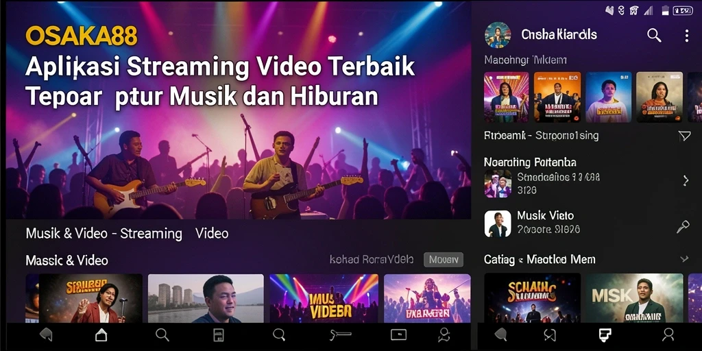 Antarmuka OSAKA88 yang menarik untuk streaming video.