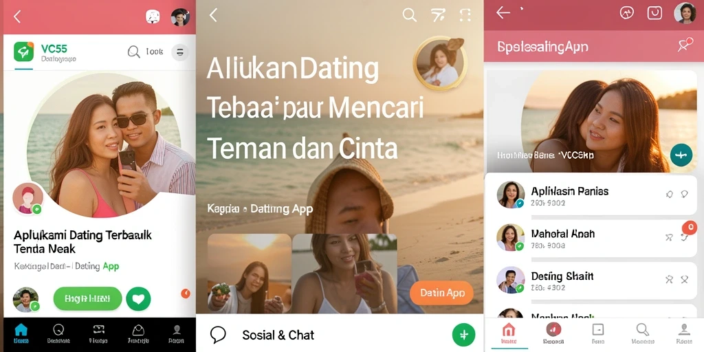 Antarmuka VC55 yang intuitif dan menarik untuk pengalaman dating yang menyenangkan.
