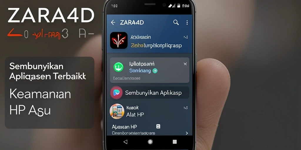Antarmuka ZARA4D yang menunjukkan aplikasi yang disembunyikan dengan aman.