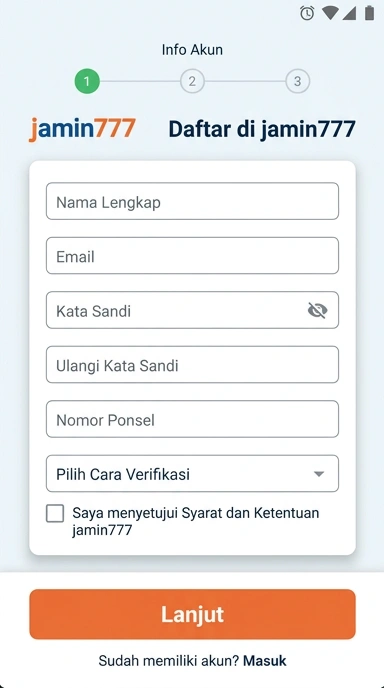 Cara Mudah Registrasi Akun jamin777 untuk Pengguna Android